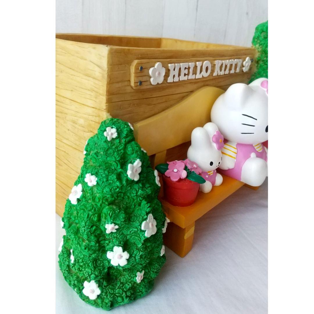 キティ　植木鉢　陶器　フィギュア　置物　ガーデンポット　カバー　うさぎ　花