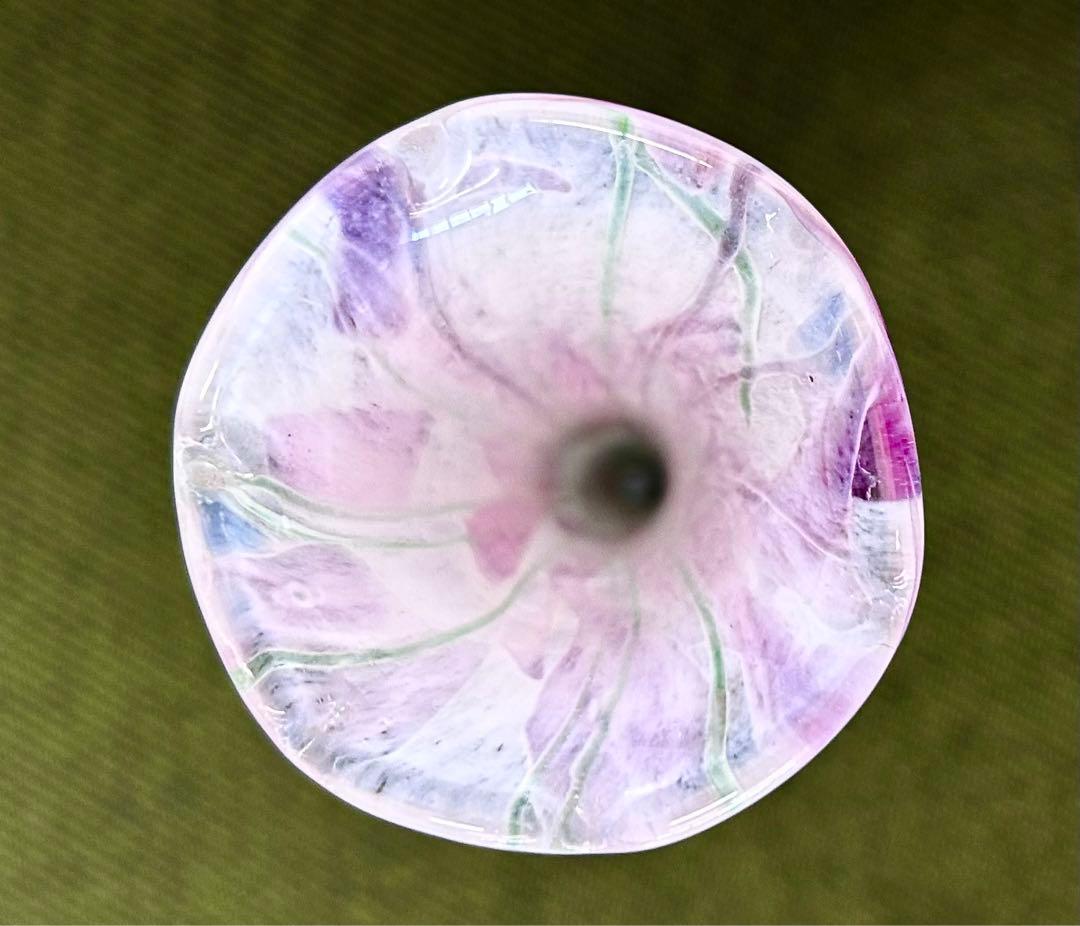 英国 Isle of wight glass アートガラス 花瓶　一輪差