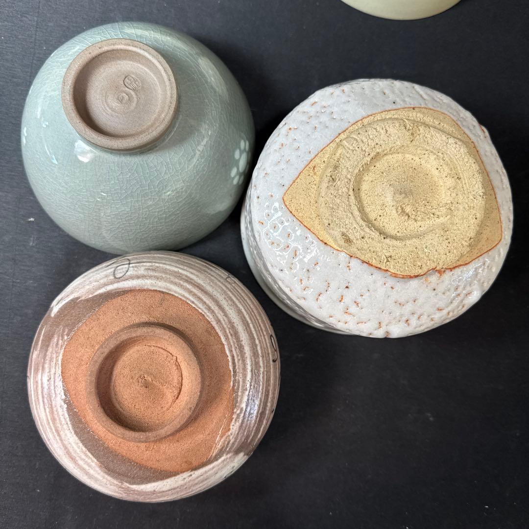 H18 送料無料　茶碗　9点　抹茶碗　在銘　箱無　まとめて　茶道具　陶器