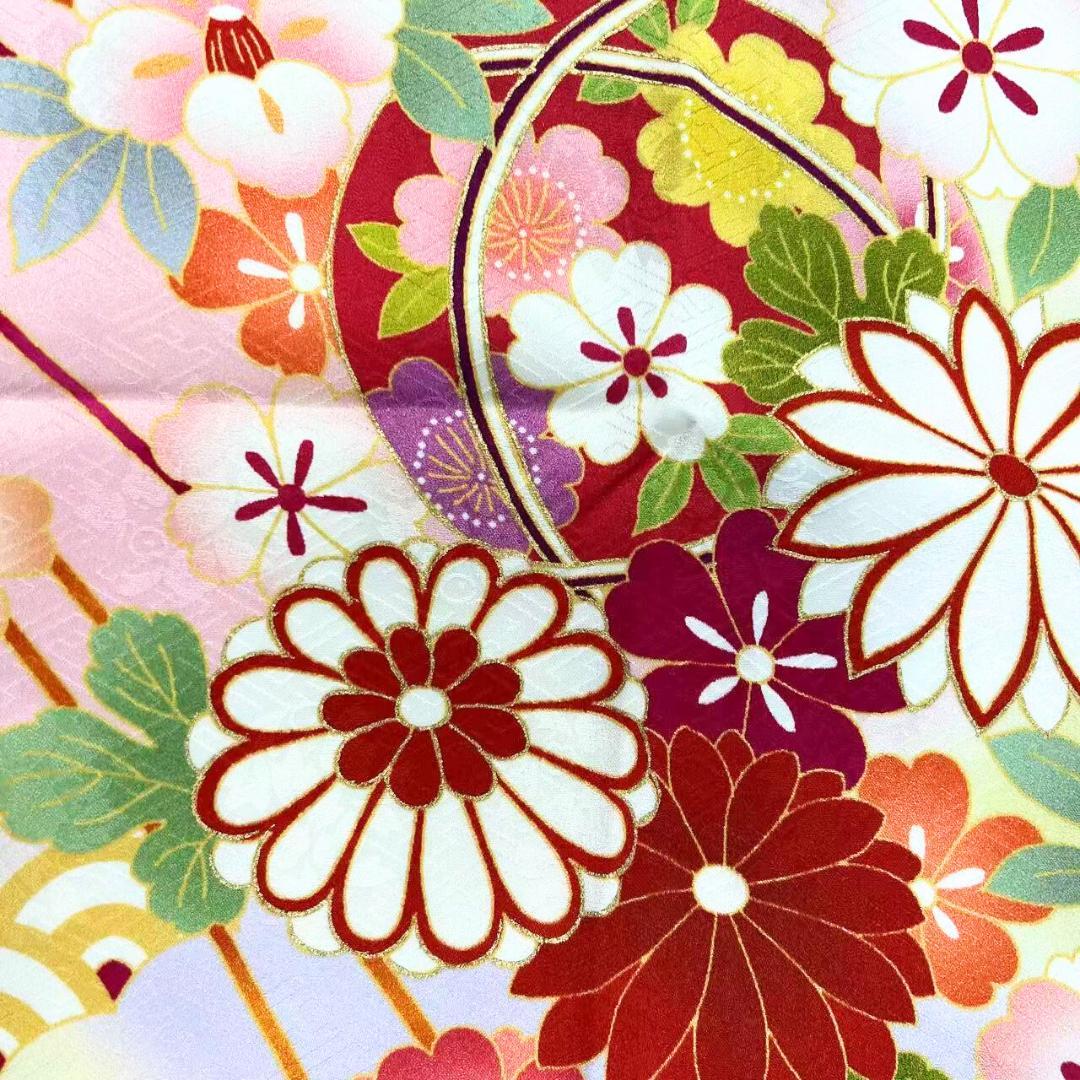 【お得品】 振袖セット 成人式 正絹 古典柄 振袖 黄色 S220 ●