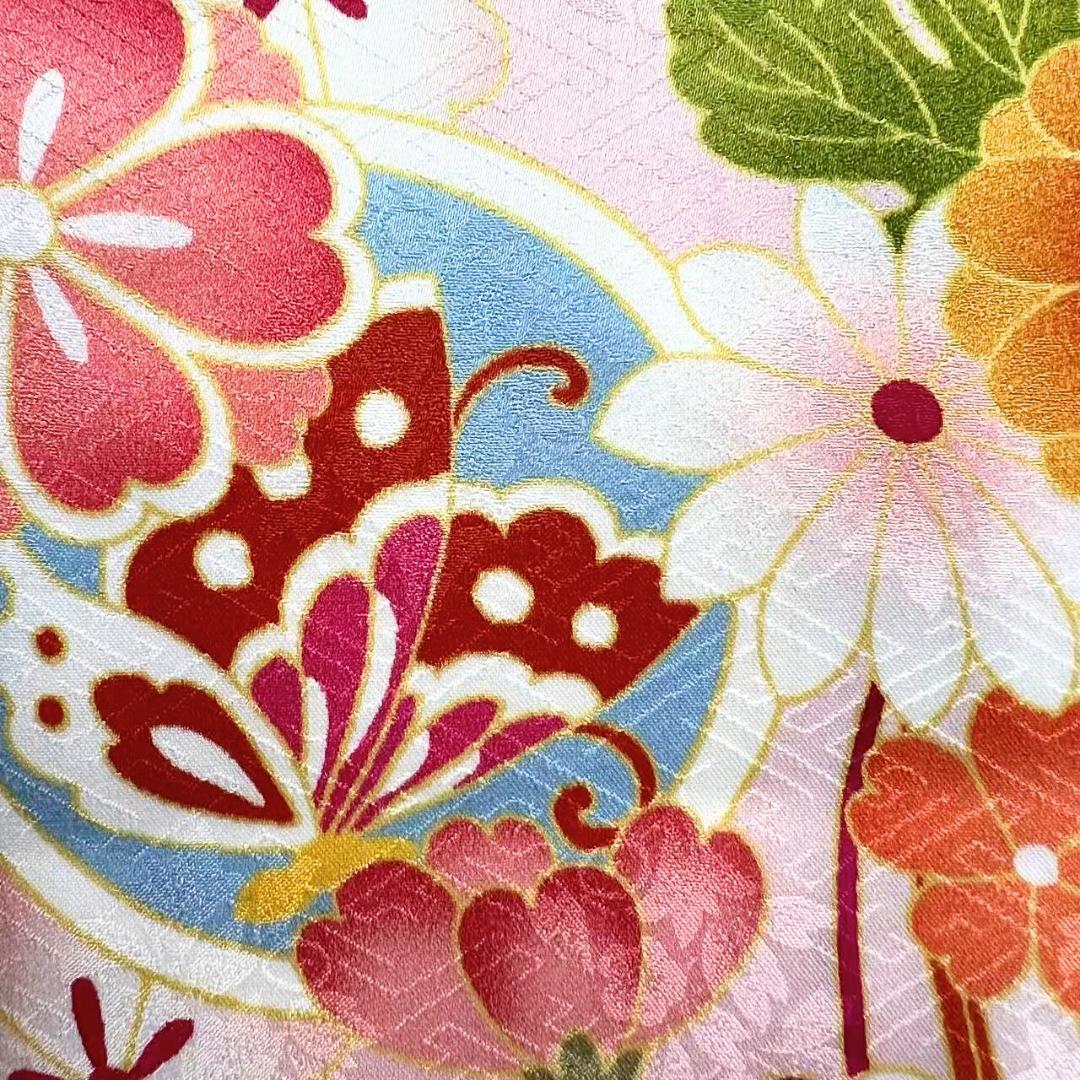 【お得品】 振袖セット 成人式 正絹 古典柄 振袖 黄色 S220 ●