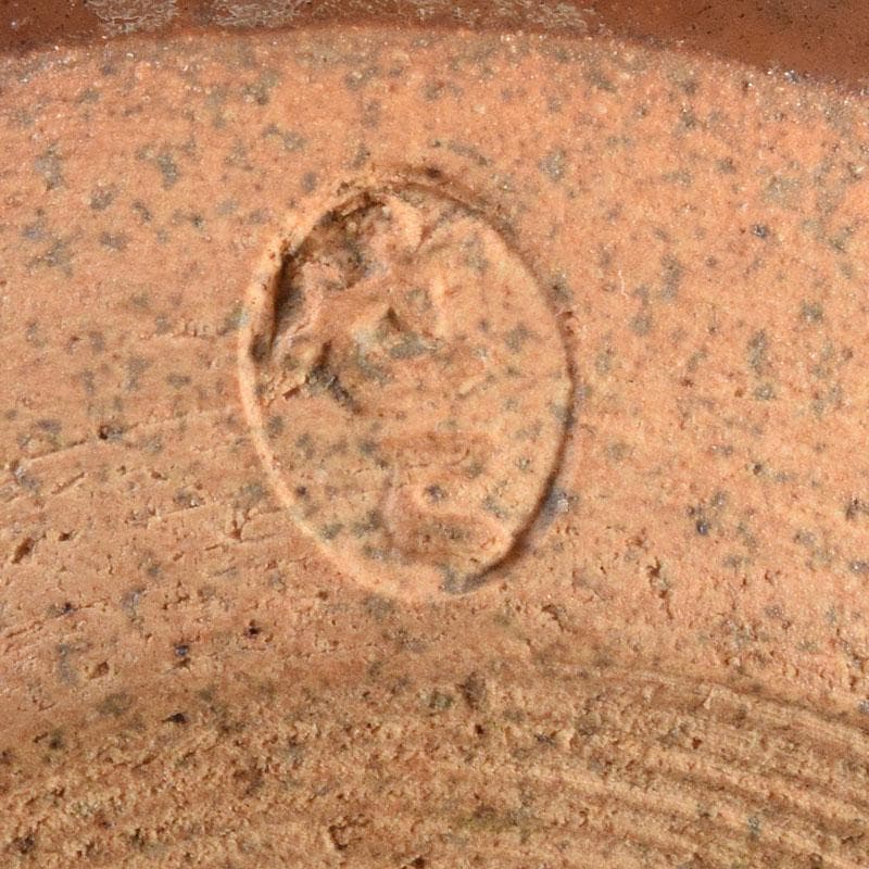 茶道具　膳所焼　淡海ぜぜ　陽炎園造　茶入　仕覆付　共箱　V　7929