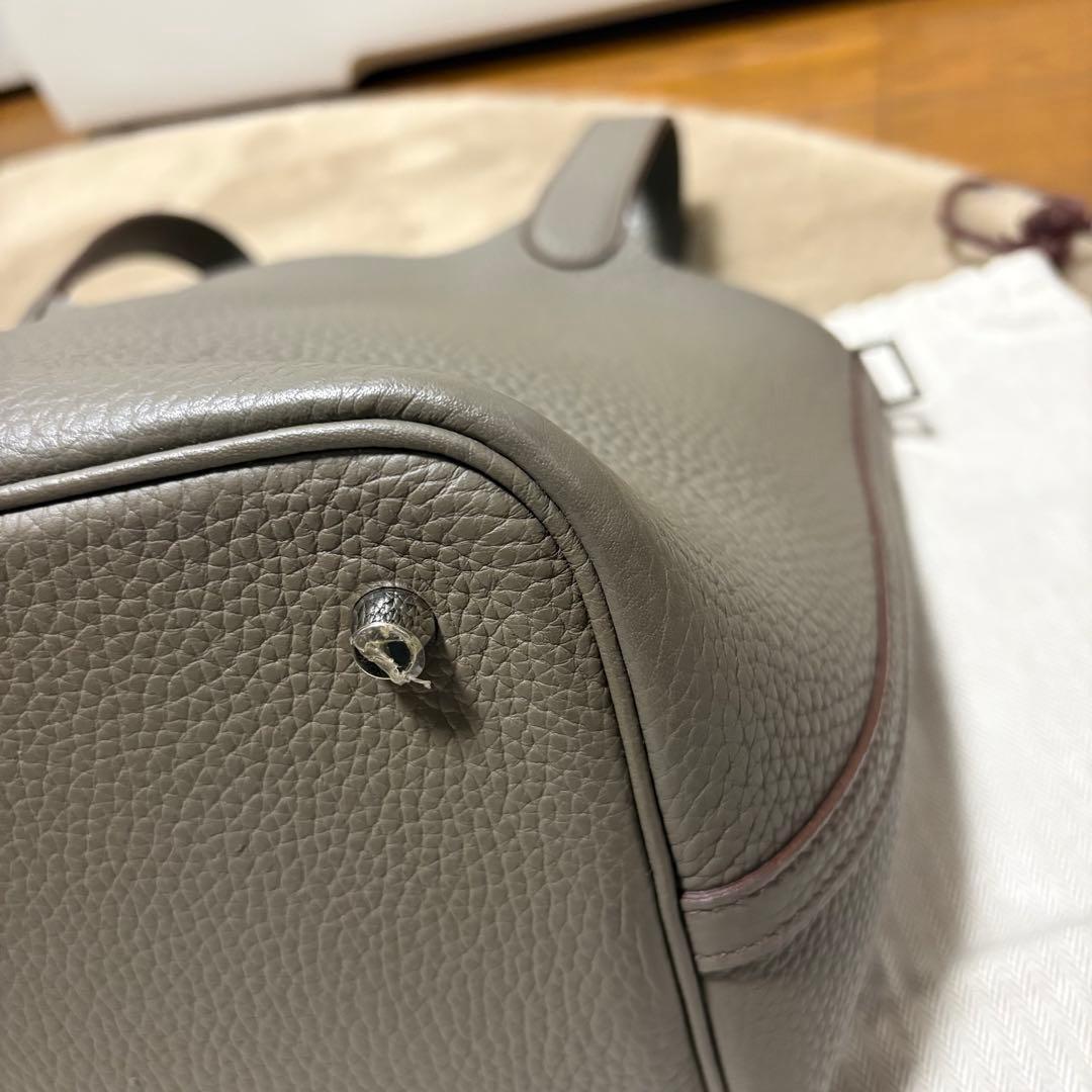 【美品】エルメス　ピコタンロック22 MM トリヨンクレマンス　エタン