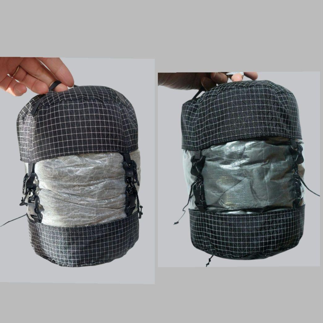 【お買い得】コンプレッションスタッフサック小(白・黒)2個セット