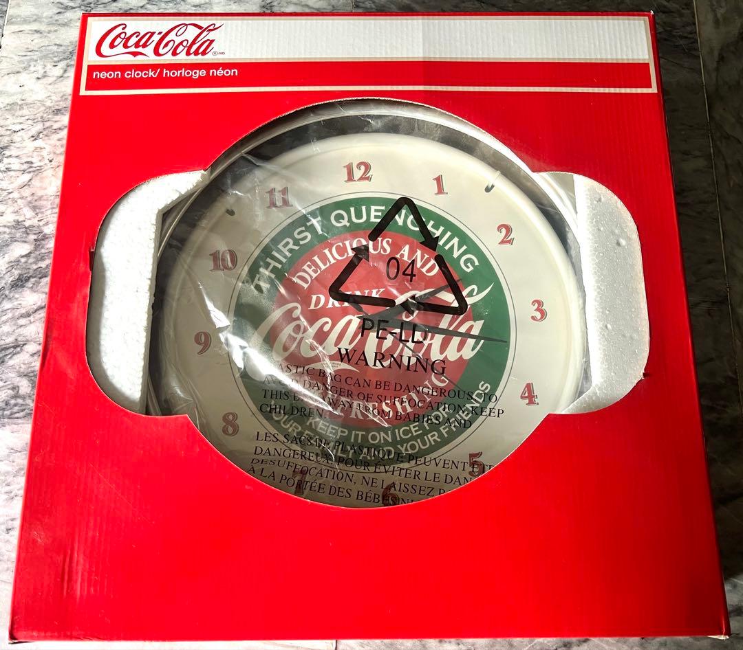 Coca-Cola ネオンサイン掛時計 アダプター 元箱付