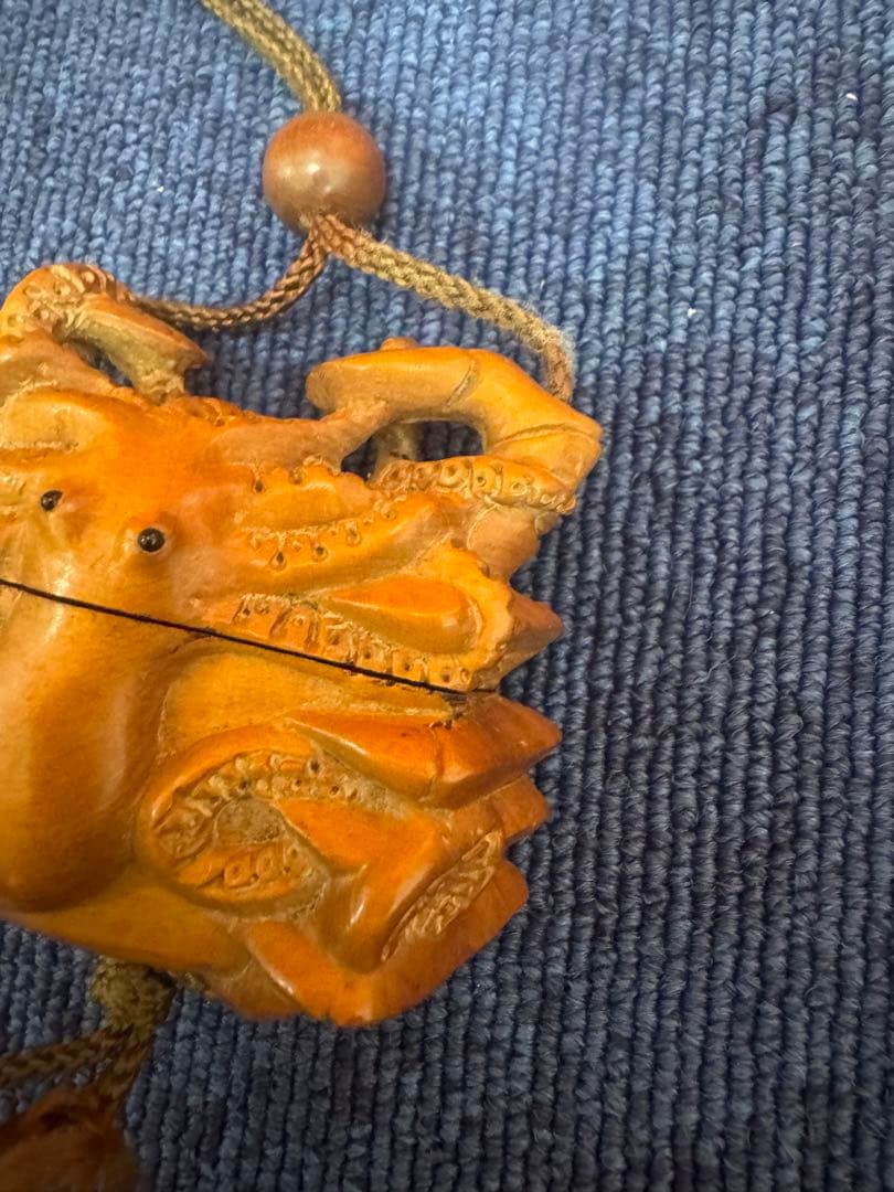 1689  蟹印籠　根付　時代物