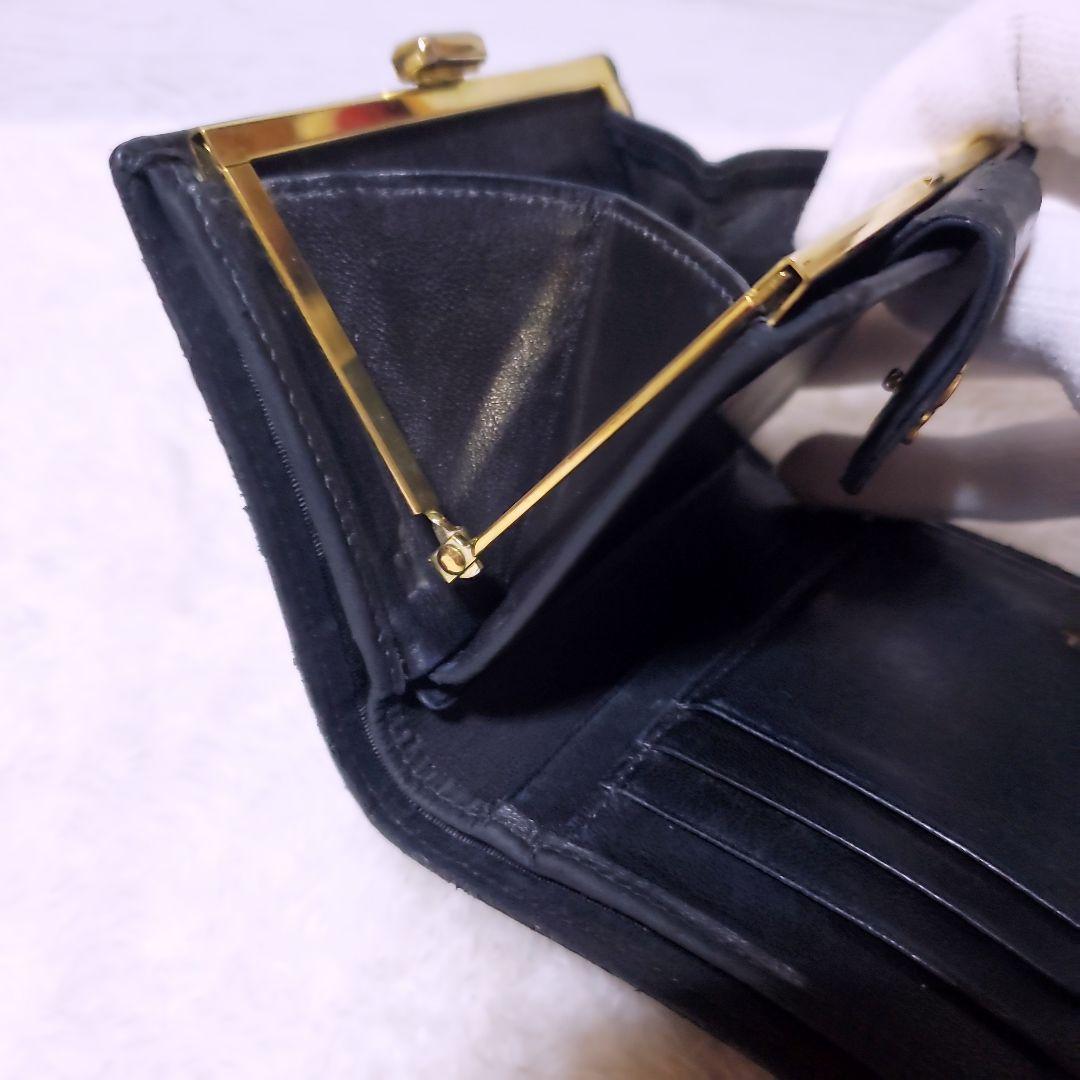 シャネル 折財布 ラムスキン ビコローレ ブラック 黒 ココマーク