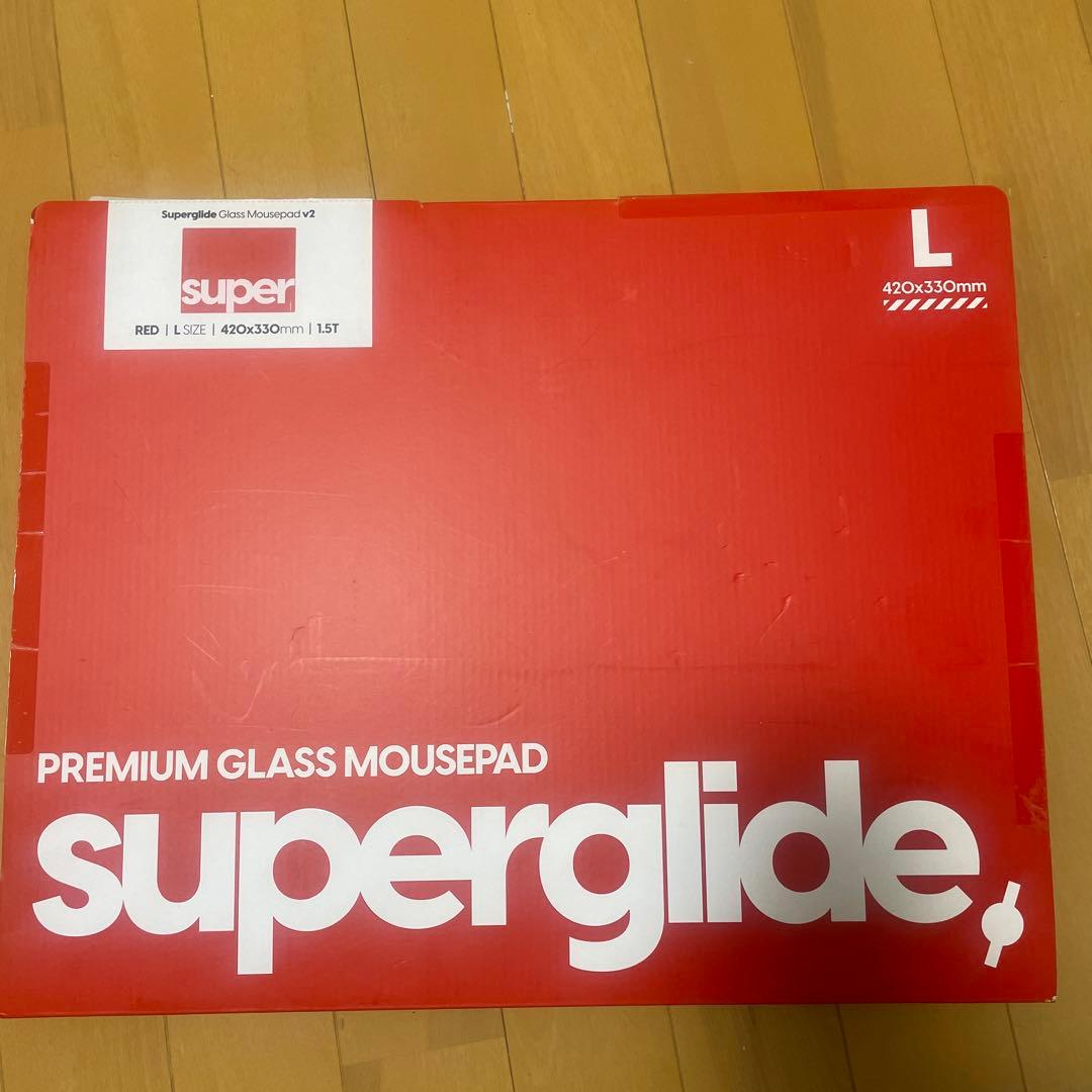 superglide glass Mousepad v2 赤 L 420×330