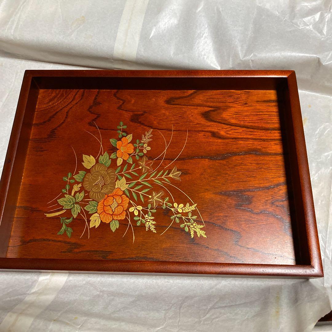 会津塗　長手盆セット