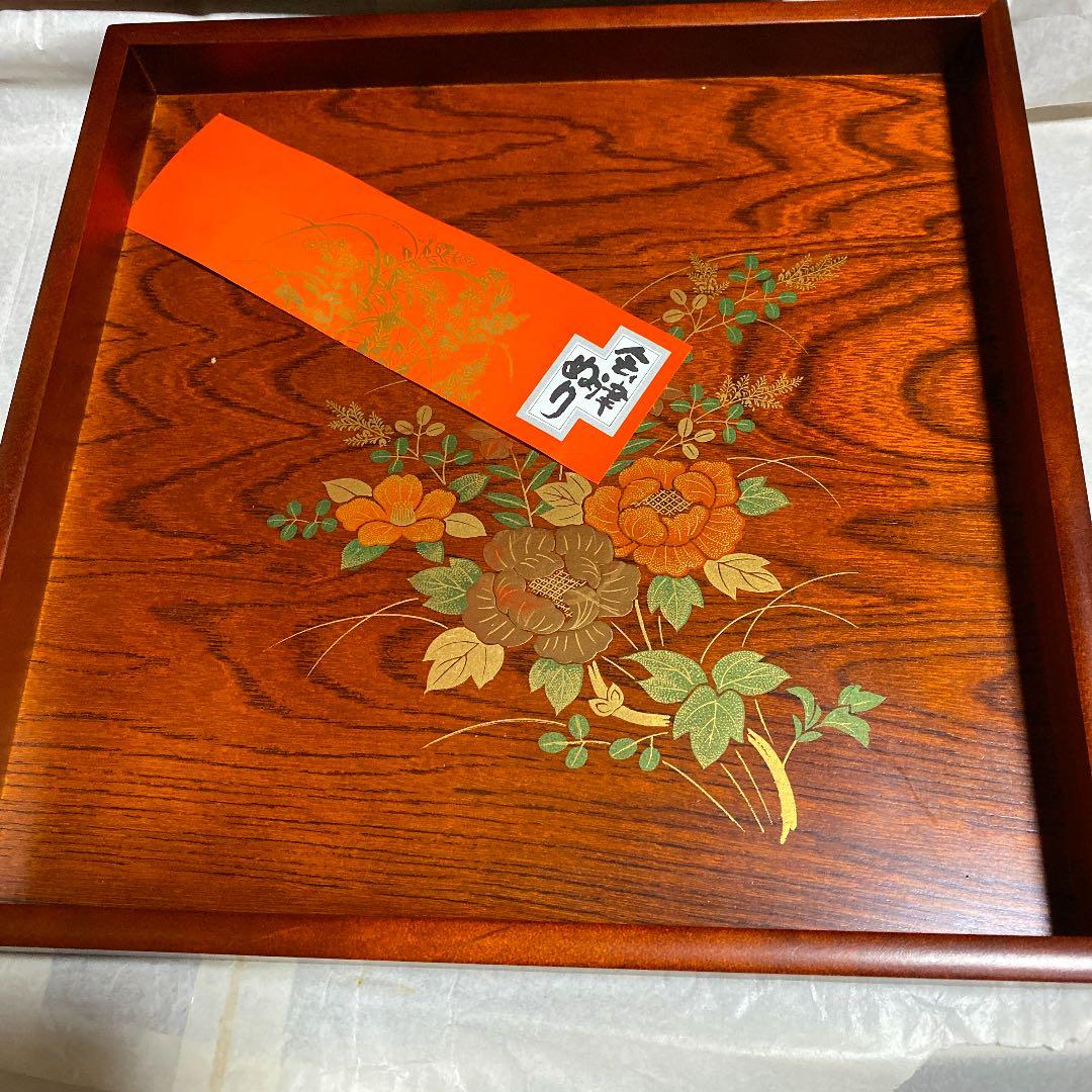 会津塗　長手盆セット