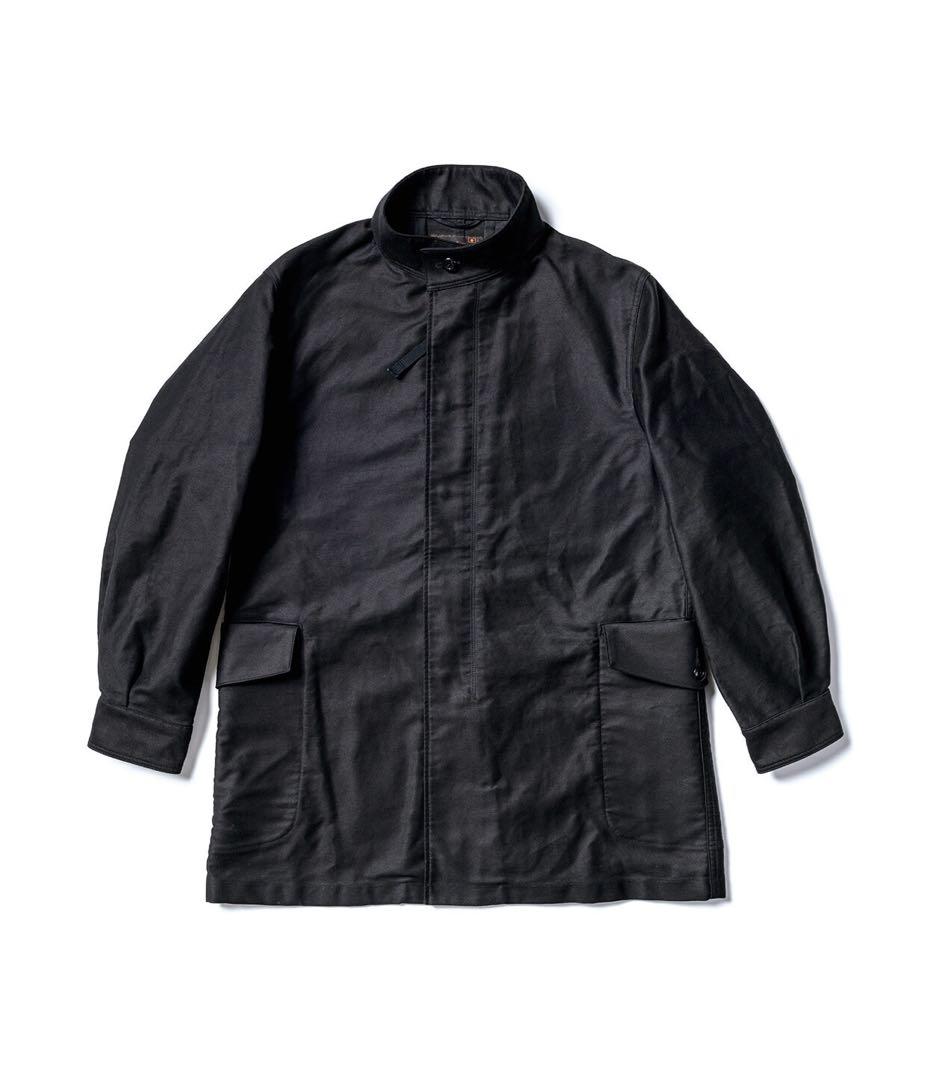 新品同様 4 L GERUGA ゲルガ スタンドカラー オーバーコート ブラック