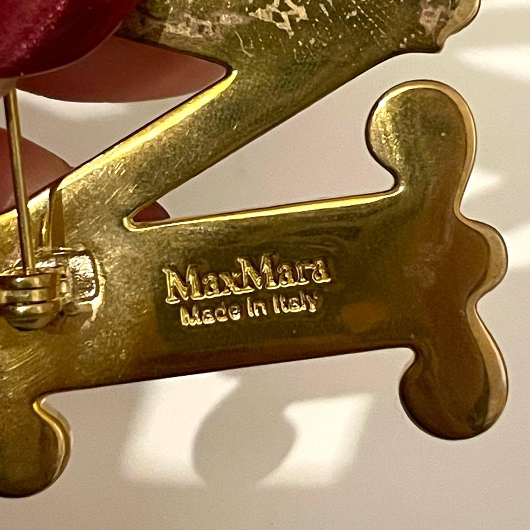 Max mara 訳あり② 定番 クリスタル x ゴールド　ブローチ