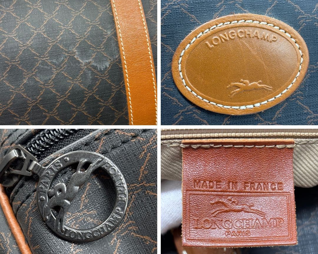 【美品】LONGCHAMP　ロンシャン　ボストンバッグ　トラベルバッグ　総柄