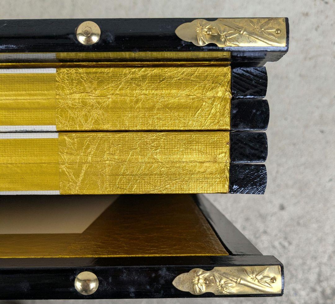 【秀峰銘】山水図屏風 風景図約259×116㎝ 金紙 片面 六曲 屏風 日本画