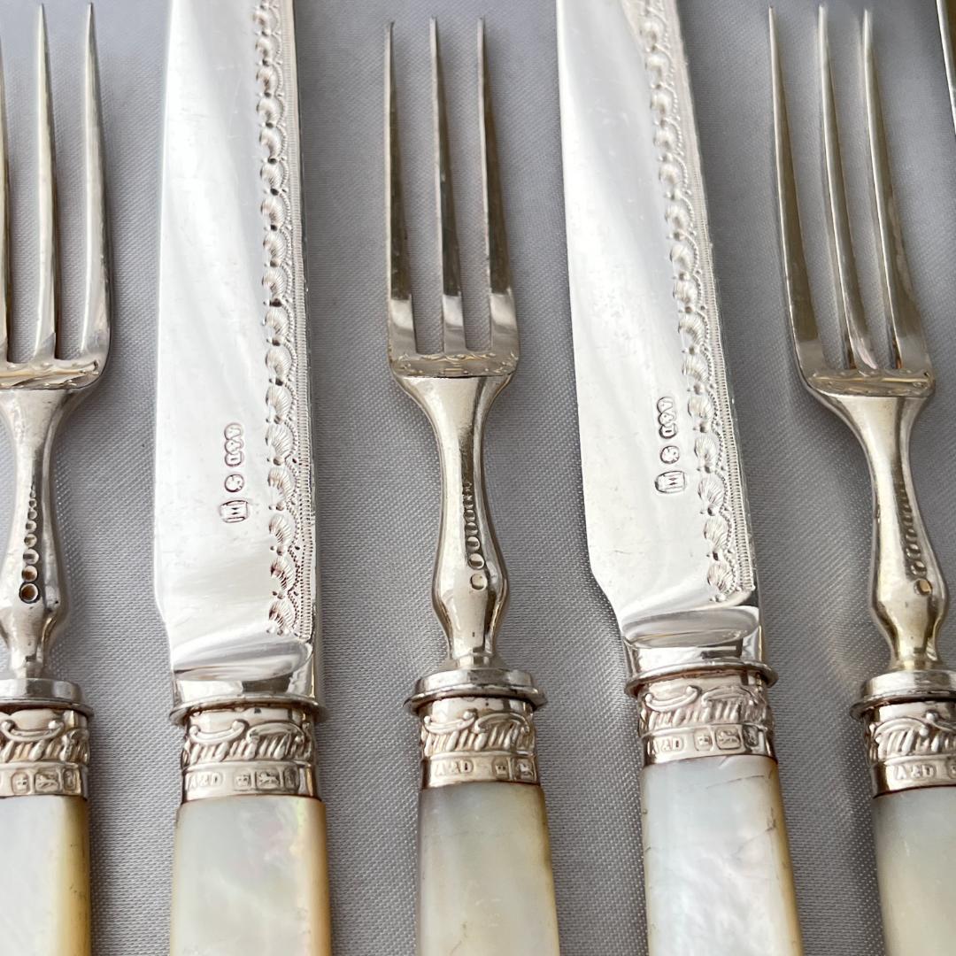 【Allen & Darwin 】【白蝶貝 / 純銀継手】デザートセット