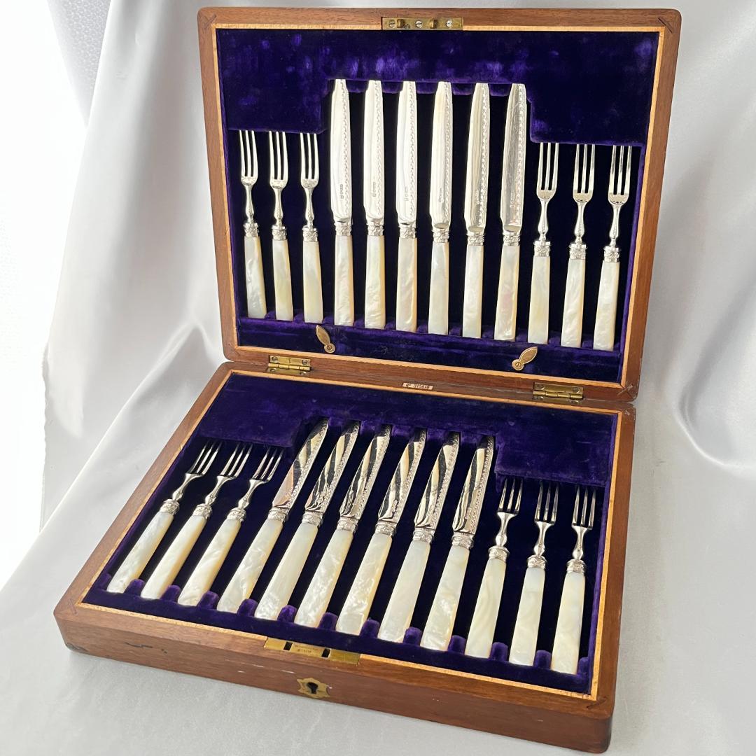 【Allen & Darwin 】【白蝶貝 / 純銀継手】デザートセット