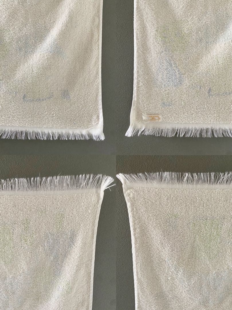 ビンテージ 70s USA きのこ 蝶々 レトロインテリア ハンカチ タオル 飾