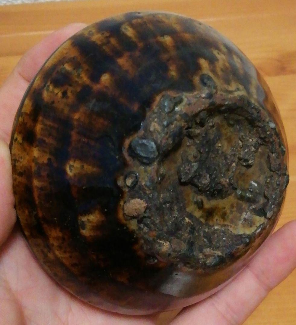 透月斎書付　朝鮮唐津　銘『塵外』　茶入　共箱　仕服付　替蓋付　茶道具