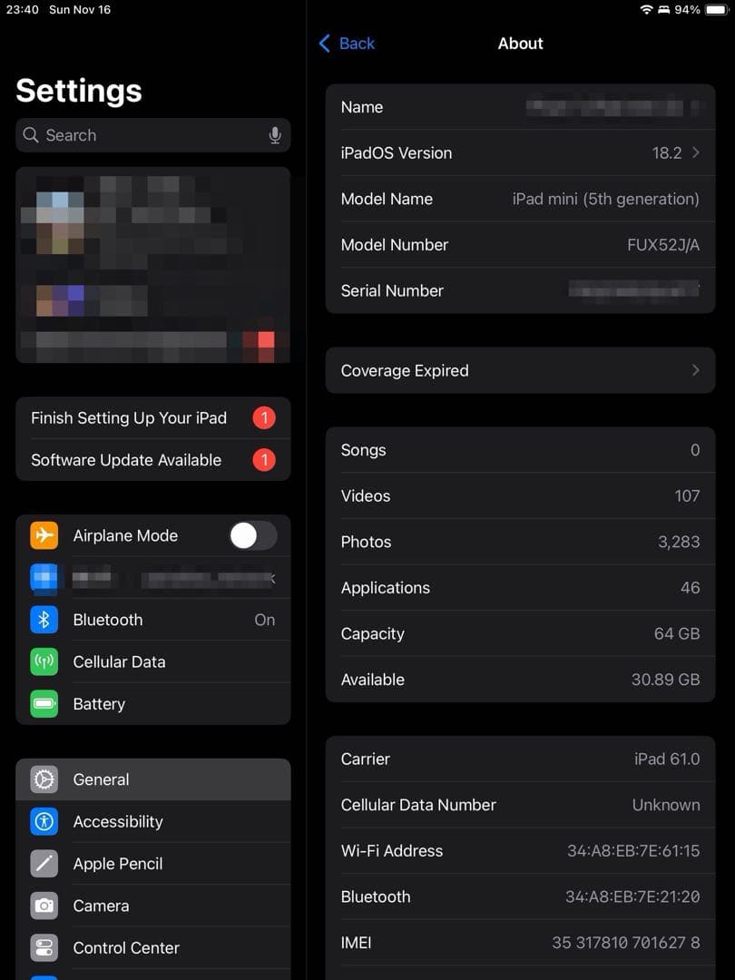 【美品】iPad mini 5 Wi-Fi Cellular 64GB
