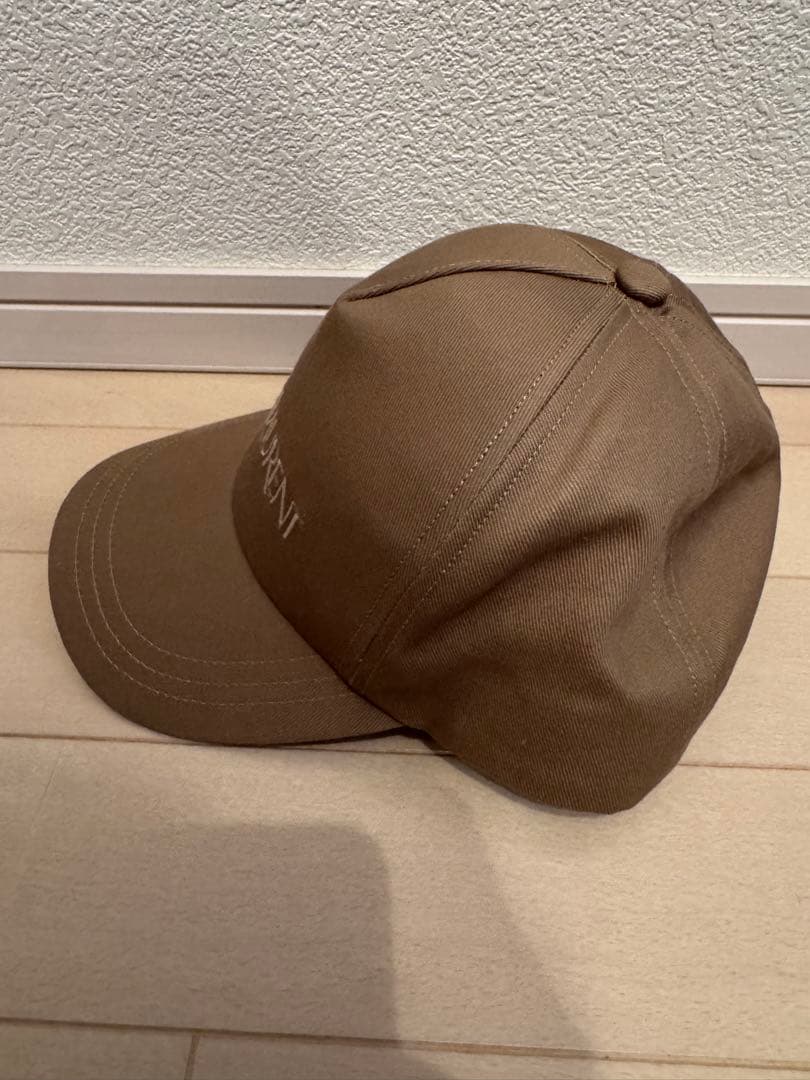 【残3日】SAINT LAURENT キャップ ベージュブラウン 57 サイズ