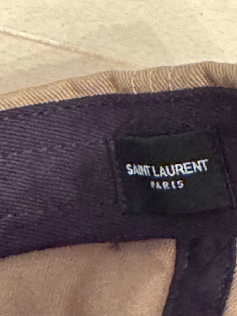 【残3日】SAINT LAURENT キャップ ベージュブラウン 57 サイズ