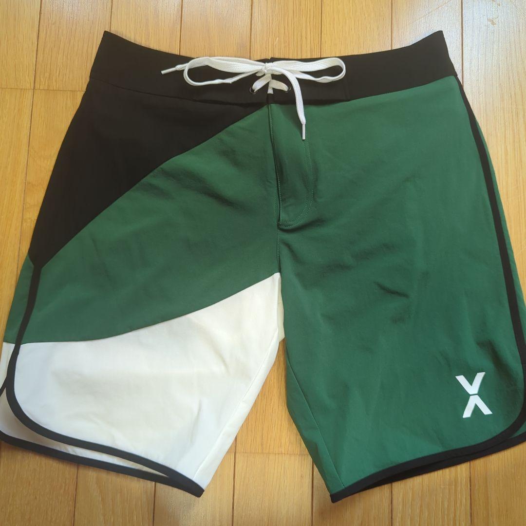 VEATM サーフパンツ Mサイズ 水着 緑/白/黒