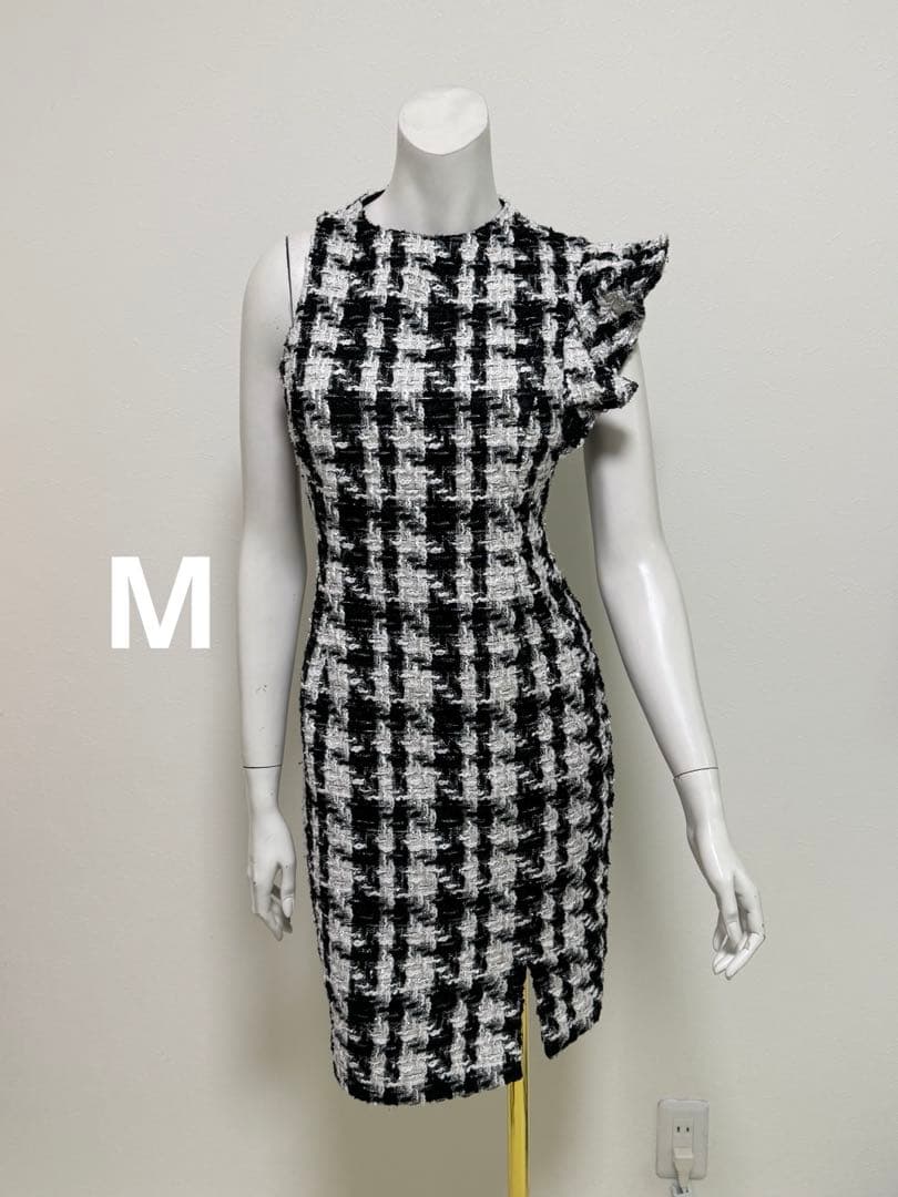 DEA ROBE de FLEURSローブドフルール・ツイードフリルドレス