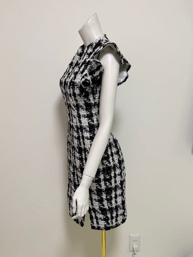 DEA ROBE de FLEURSローブドフルール・ツイードフリルドレス