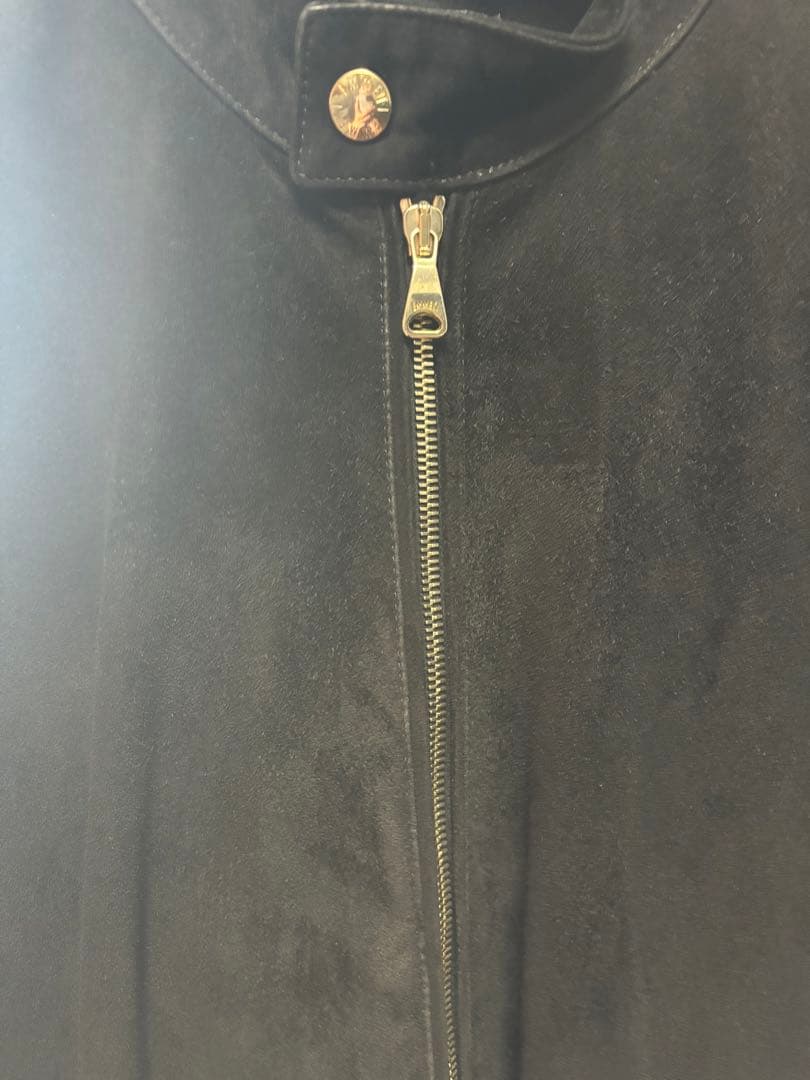 EMMETTIエンメティ　ブラックスエードゴールドジップ　ユリ50ハンガー付き