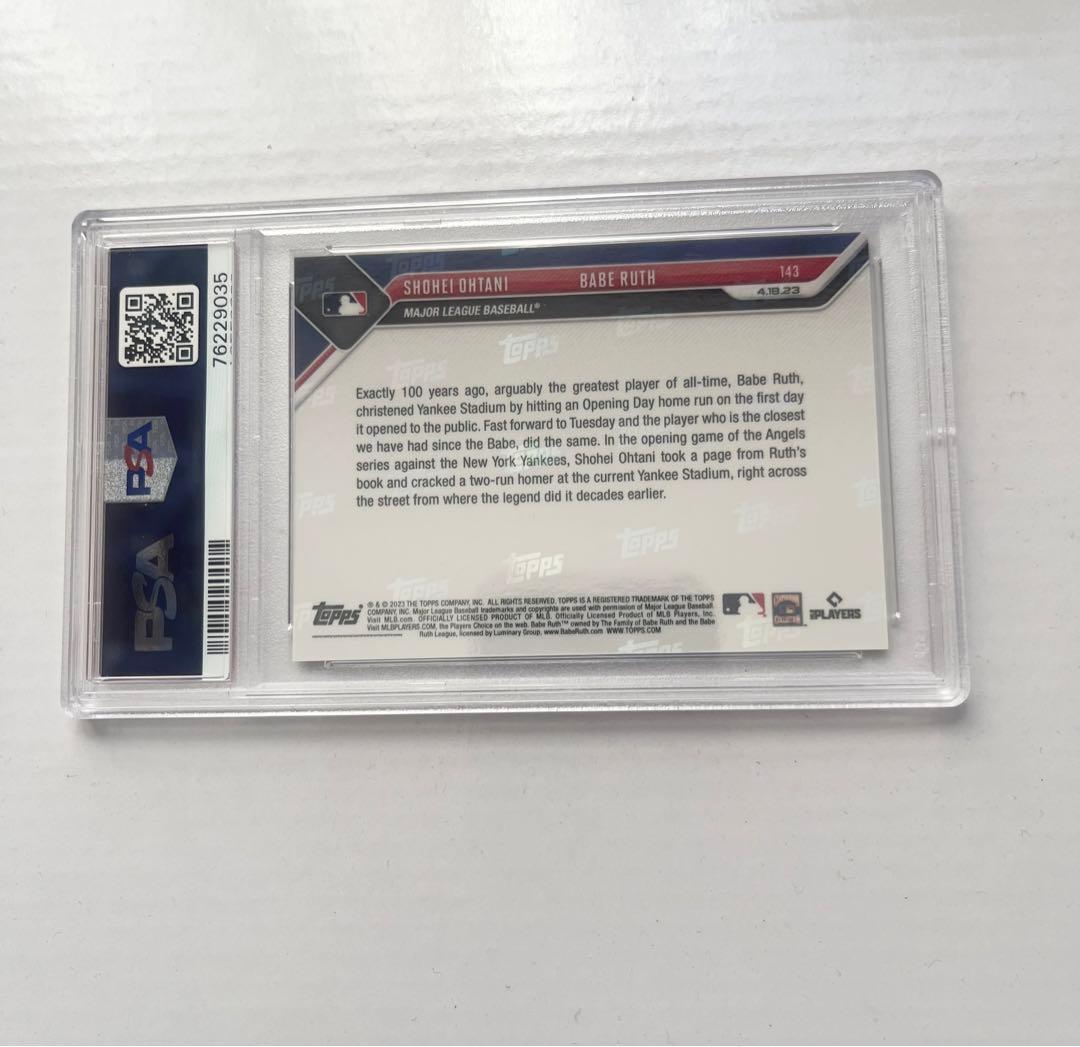 大谷翔平 PSA10 鑑定済 ベイブルース コラボカード #143 topps