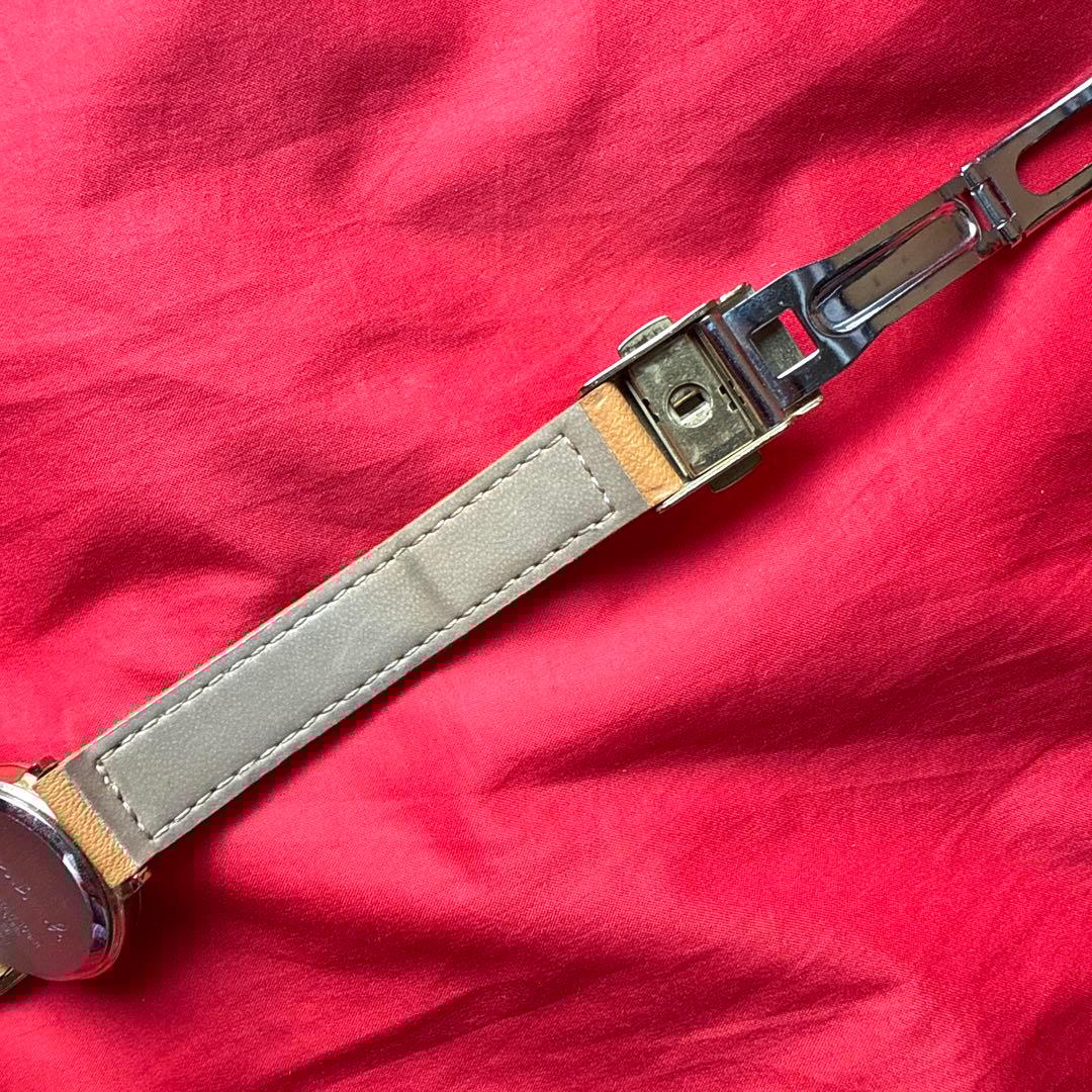 Agnes b. 腕時計 アニエスb SOLAR レザーベルト ゴールド色