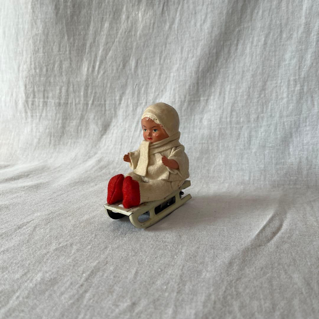 レア　ドイツ　アンティーク　ぜんまい　ソリ滑り