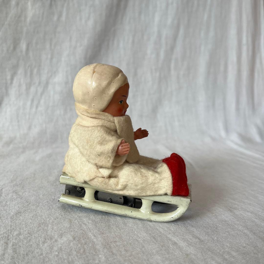 レア　ドイツ　アンティーク　ぜんまい　ソリ滑り