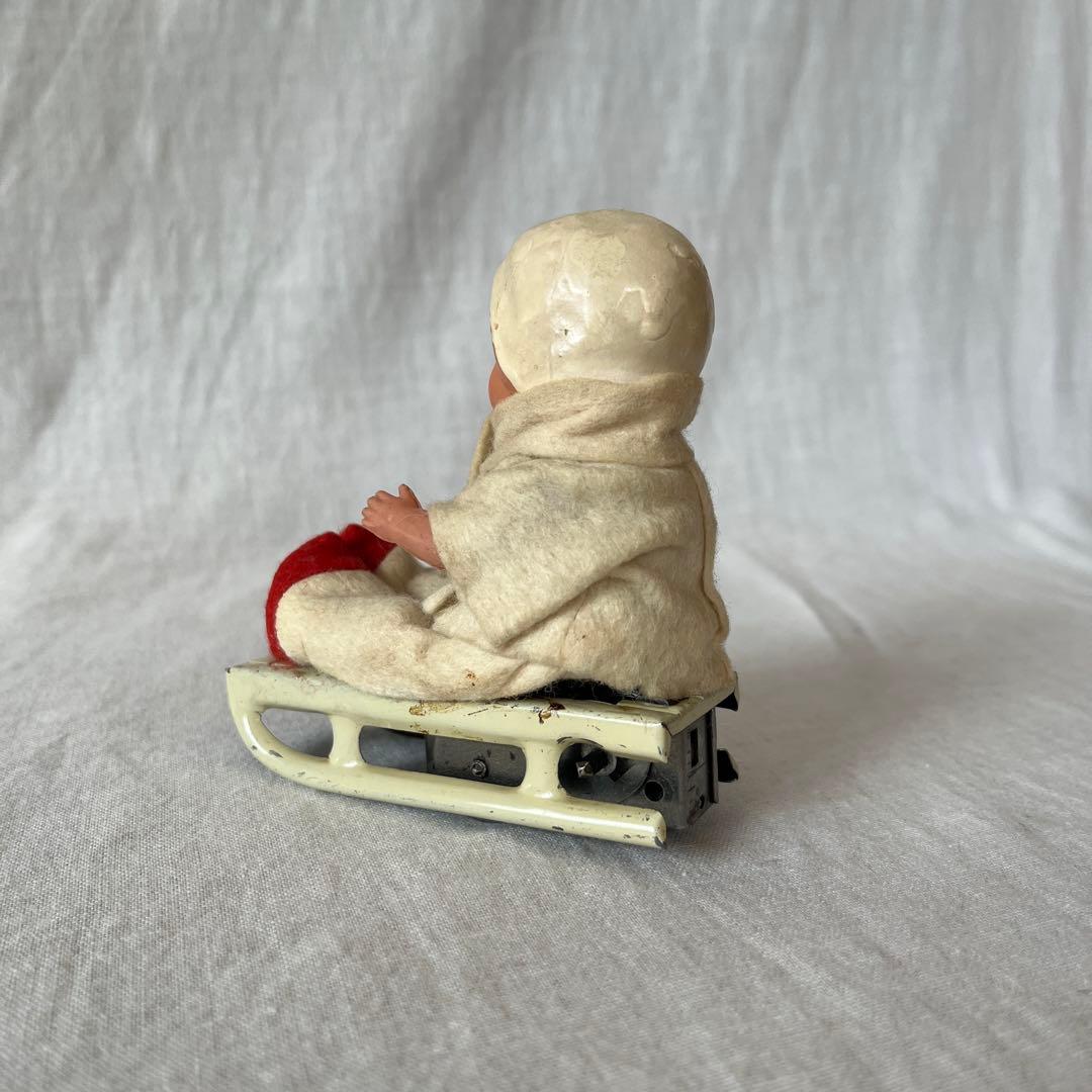 レア　ドイツ　アンティーク　ぜんまい　ソリ滑り