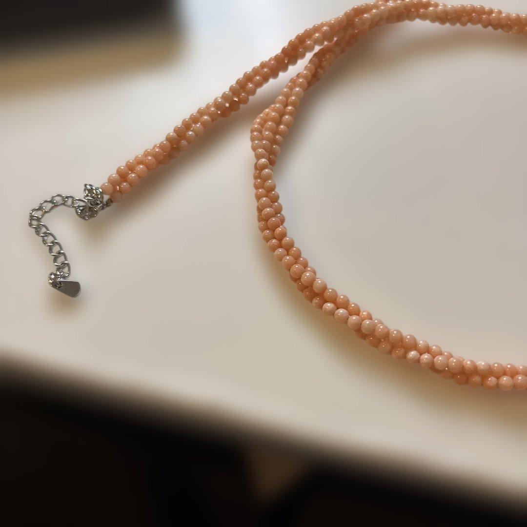 グルってなってる！ジューンてなる！サンゴのネックレス！綺麗！