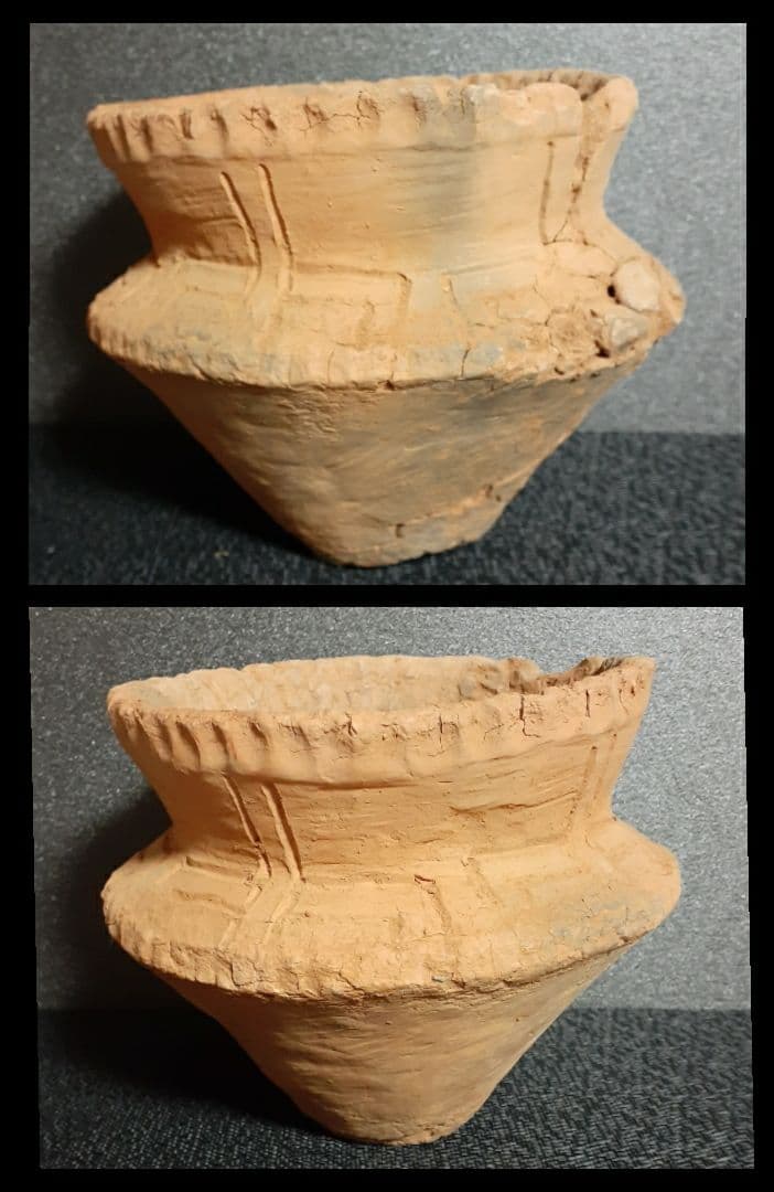 渥美出土　【弥生時代～古墳時代】　陰刻文様　広口壺　土器　土師器　須恵器