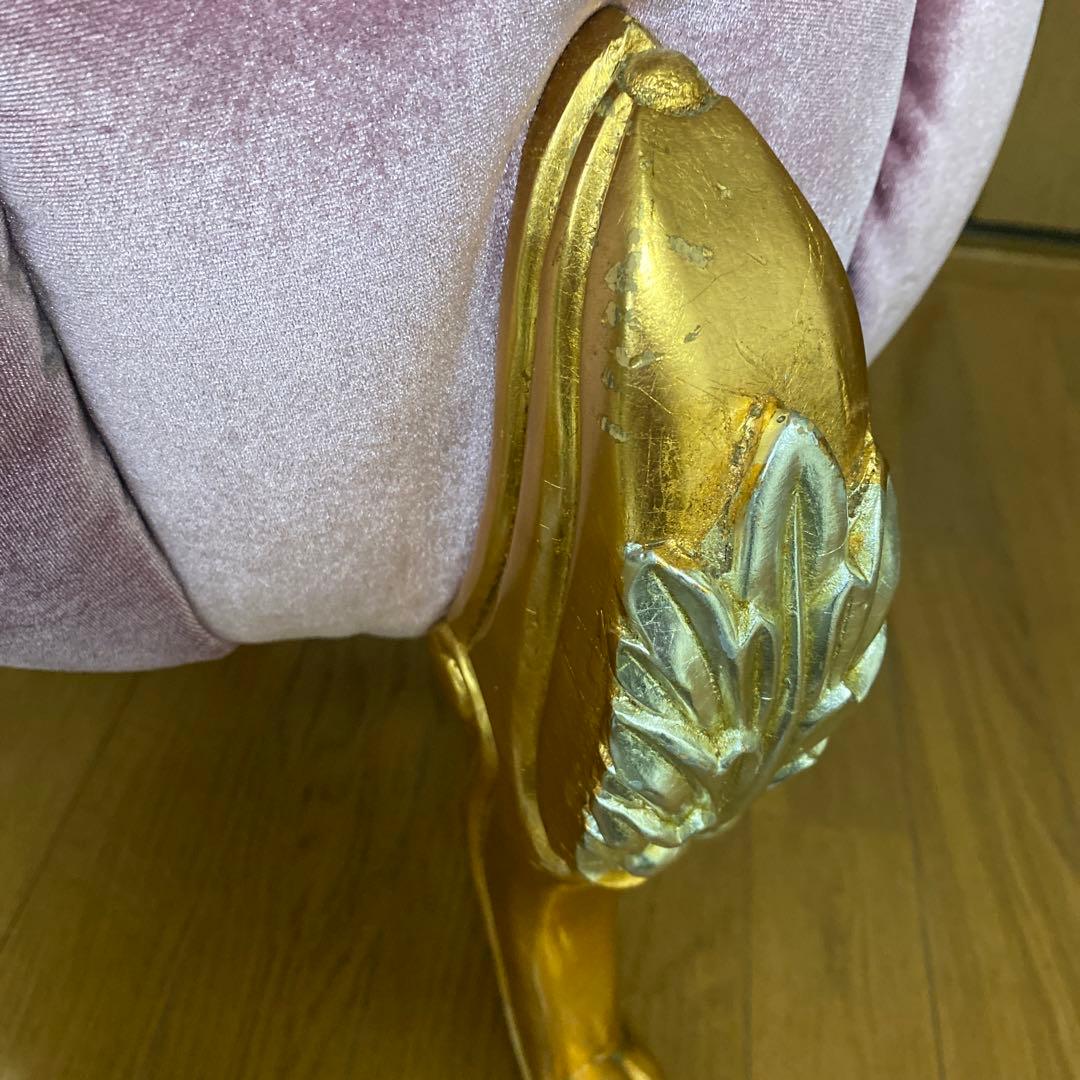 パンプキンスツール スツール パープル　紫　椅子 イス チェア 猫脚