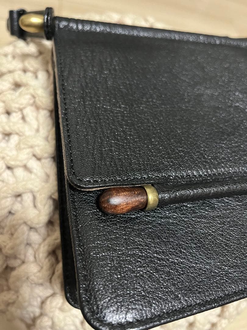 【希少】美品✨トフアンドロードストーン　ショルダーバッグ　ブラックレザー