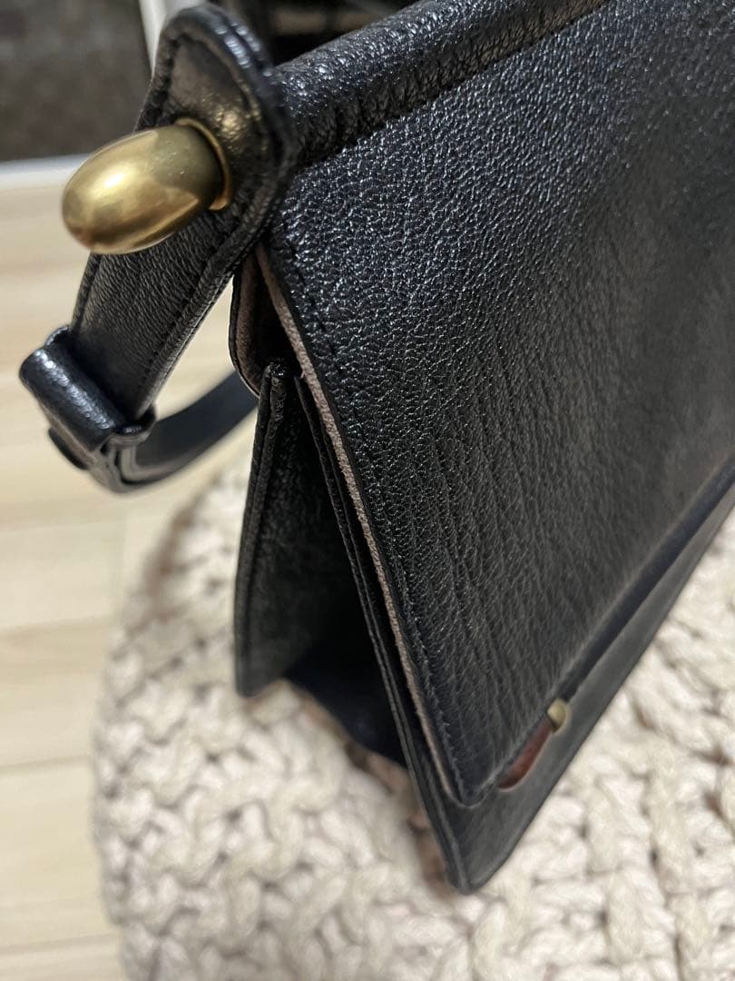 【希少】美品✨トフアンドロードストーン　ショルダーバッグ　ブラックレザー