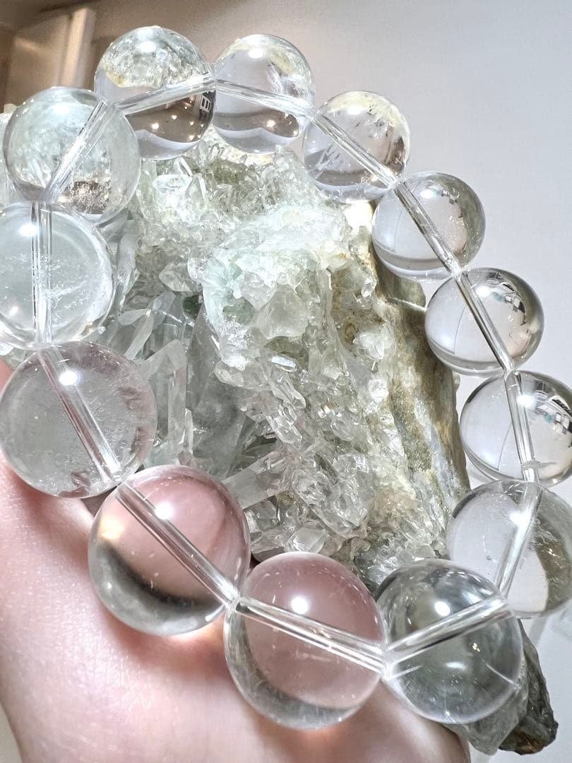 R様美✨超希少✨AAAAAマニハール水晶ブレスレット✨精霊の花冠✨レムリアン天使