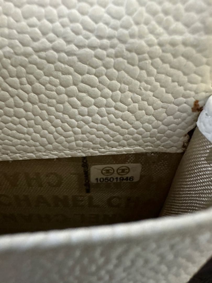 CHANEL ホワイトレザー シガレットケース