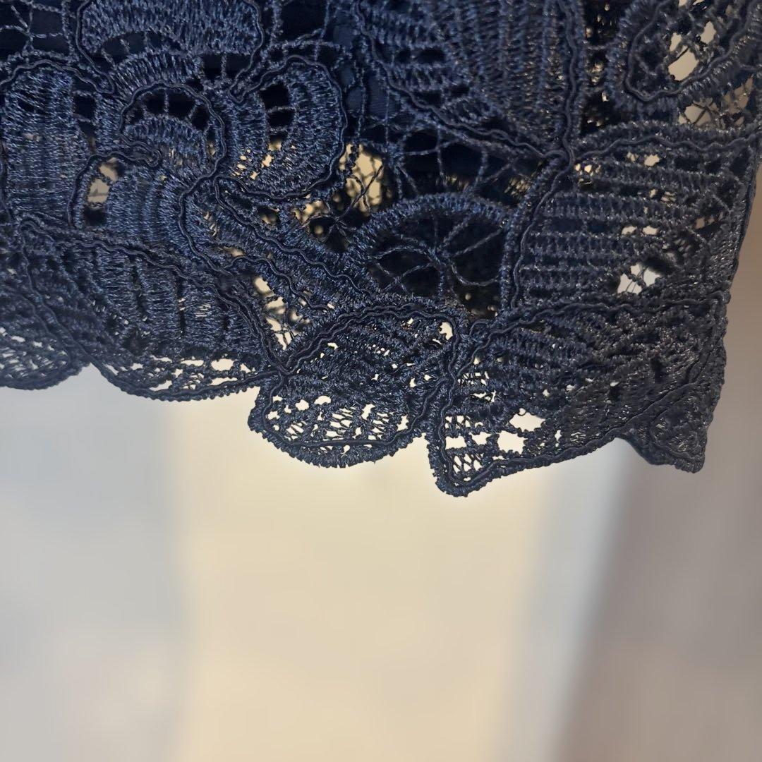 TADASHI SHOJI ネイビー レースワンピース サイズ2