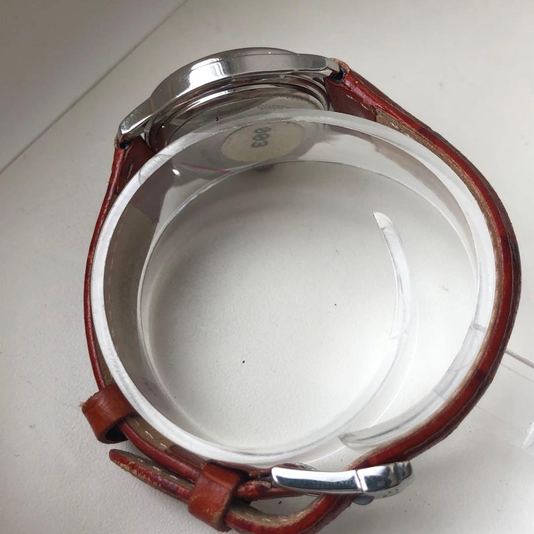 【美品】FENDI フェンディ 210L 腕時計 ピンク文字盤 ブラウンレザー