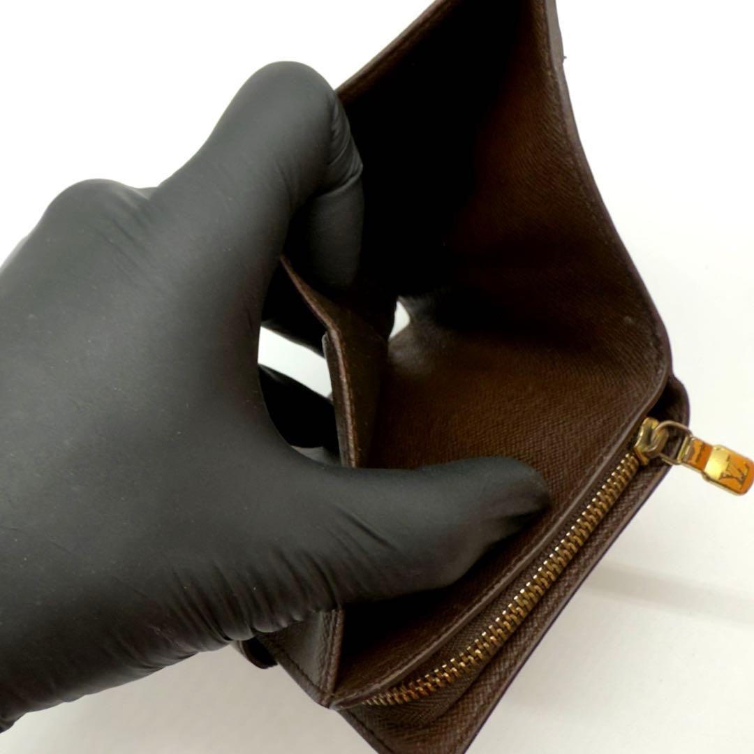 美品✨ルイヴィトン　ダミエコンパクトジップ　二つ折り財布コンパクト　ユニセックス