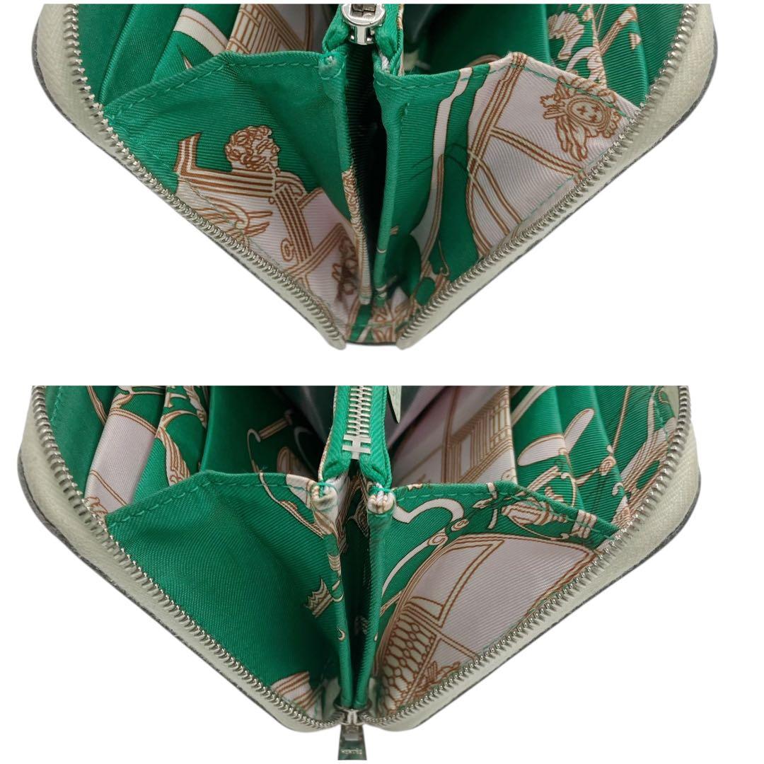 ⭐️良品⭐️ エルメス アザップ シルクイン コンパクト ミント ミニ財布