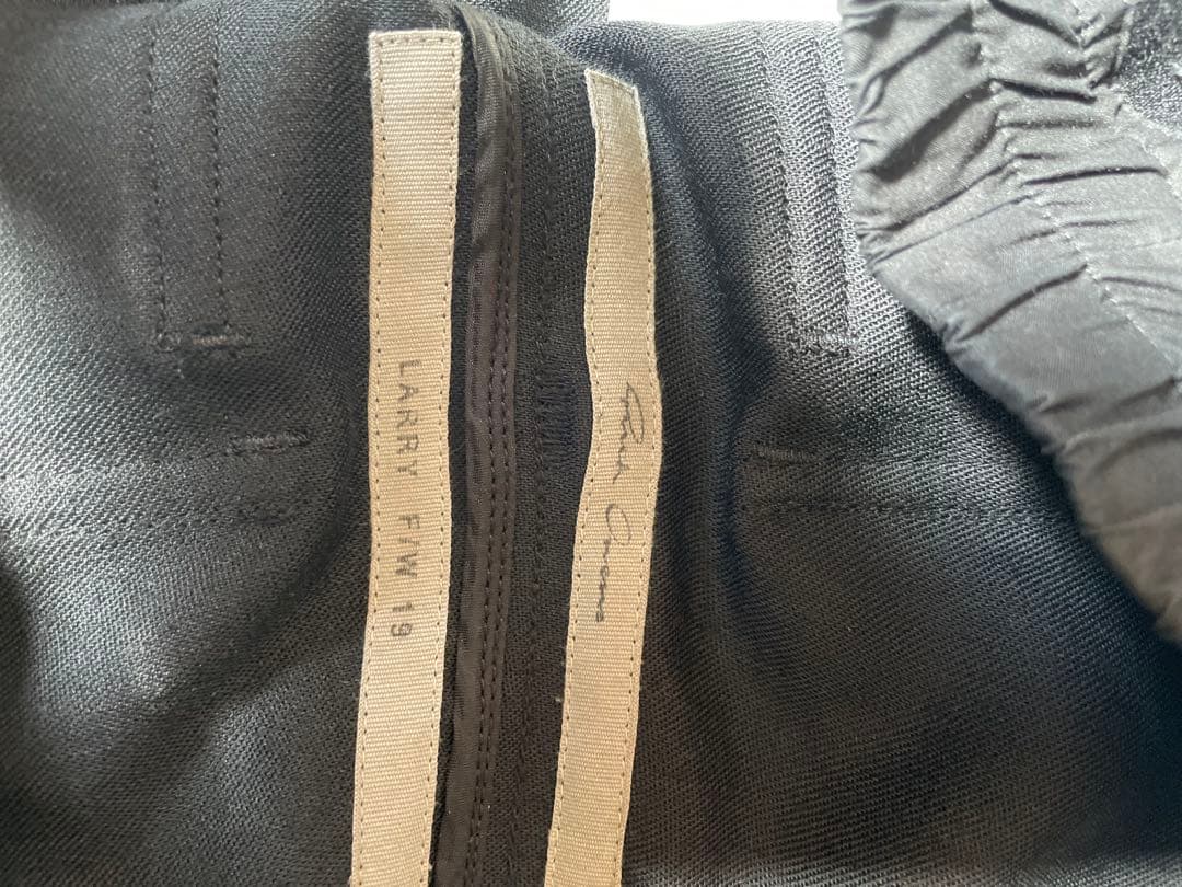 リックオウエンス　LARRY FW 19 クロップドサルエルパンツ