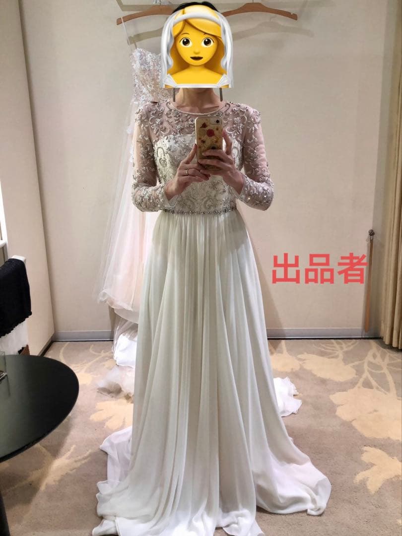 【最終値下げ】限定品　ホワイト レース 長袖 ウェディングドレス