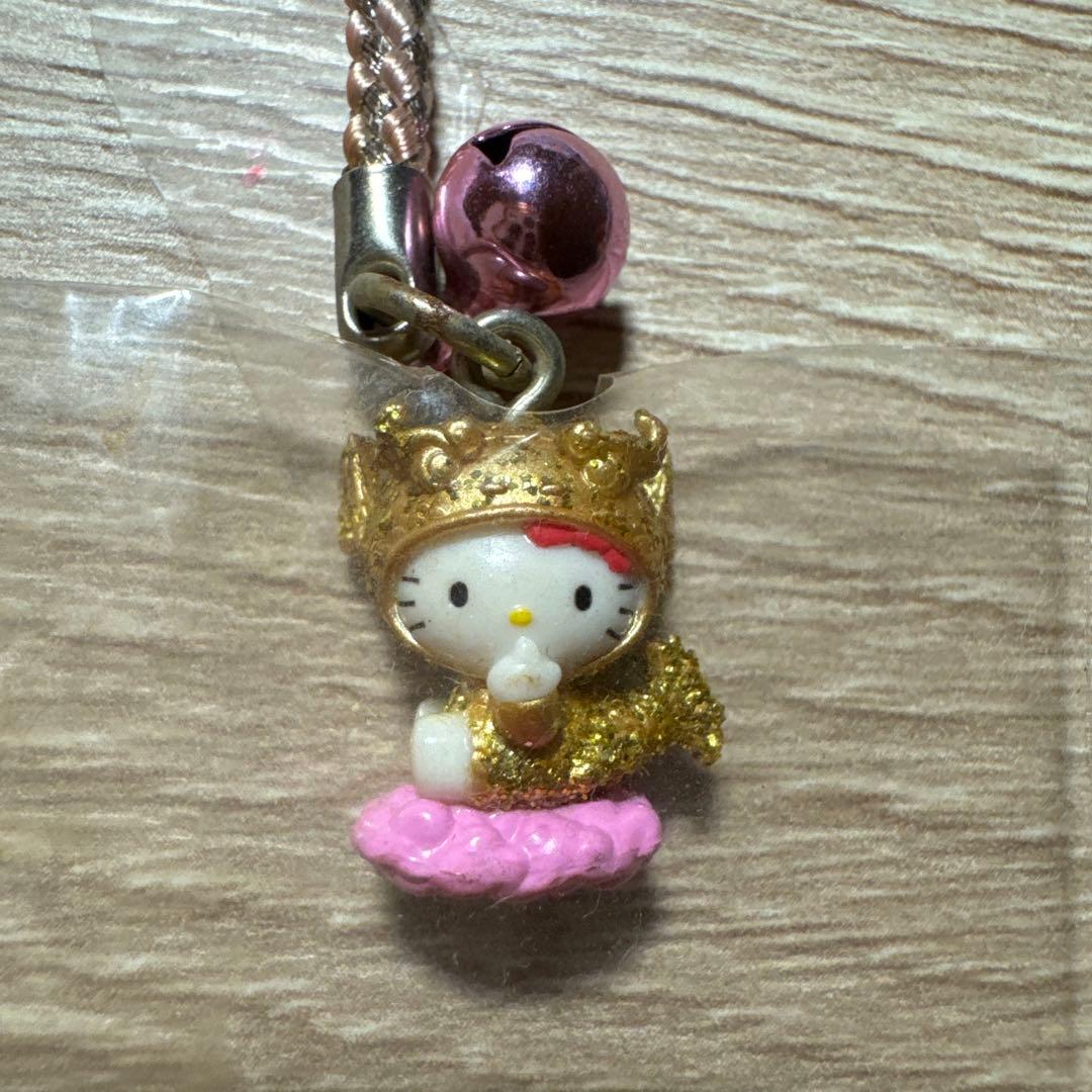 【激レア】名古屋　金のシャチホコ　ピンク　ハローキティストラップ　ご当地