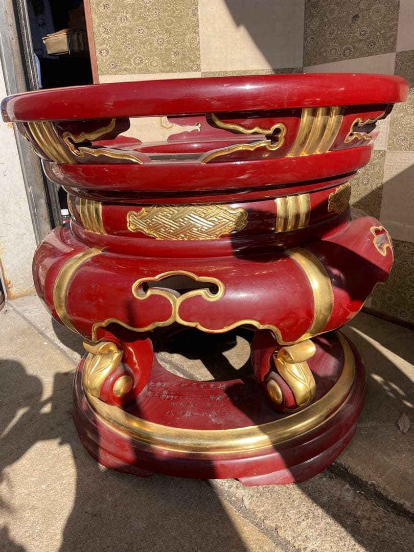 大型希少　太光寺　りん台　高さ69cm 金箔 大型寺院 伝統仏具 径75cm