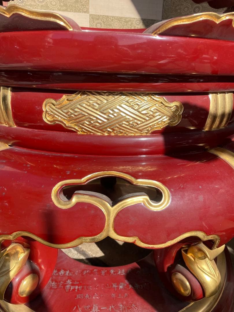 大型希少　太光寺　りん台　高さ69cm 金箔 大型寺院 伝統仏具 径75cm